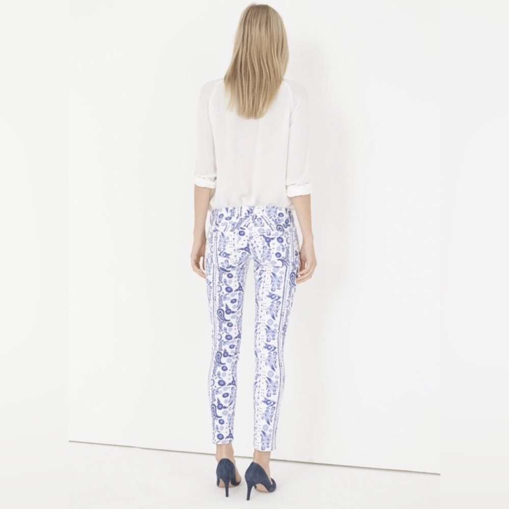 Rebecca Minkoff Low Rise Jane Skinny Jeans Blue & White Birds. Size 2